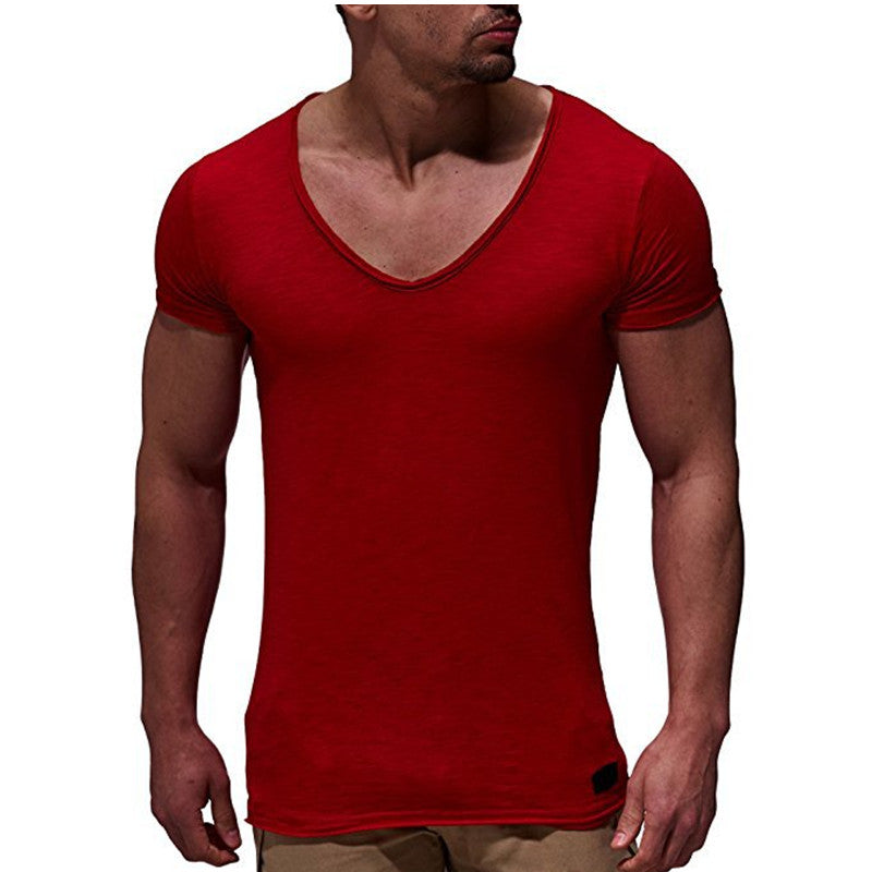 Men's summer leisure sports short-sleeved T-shirt