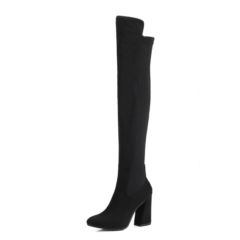 Frosted leg stretch boots for women