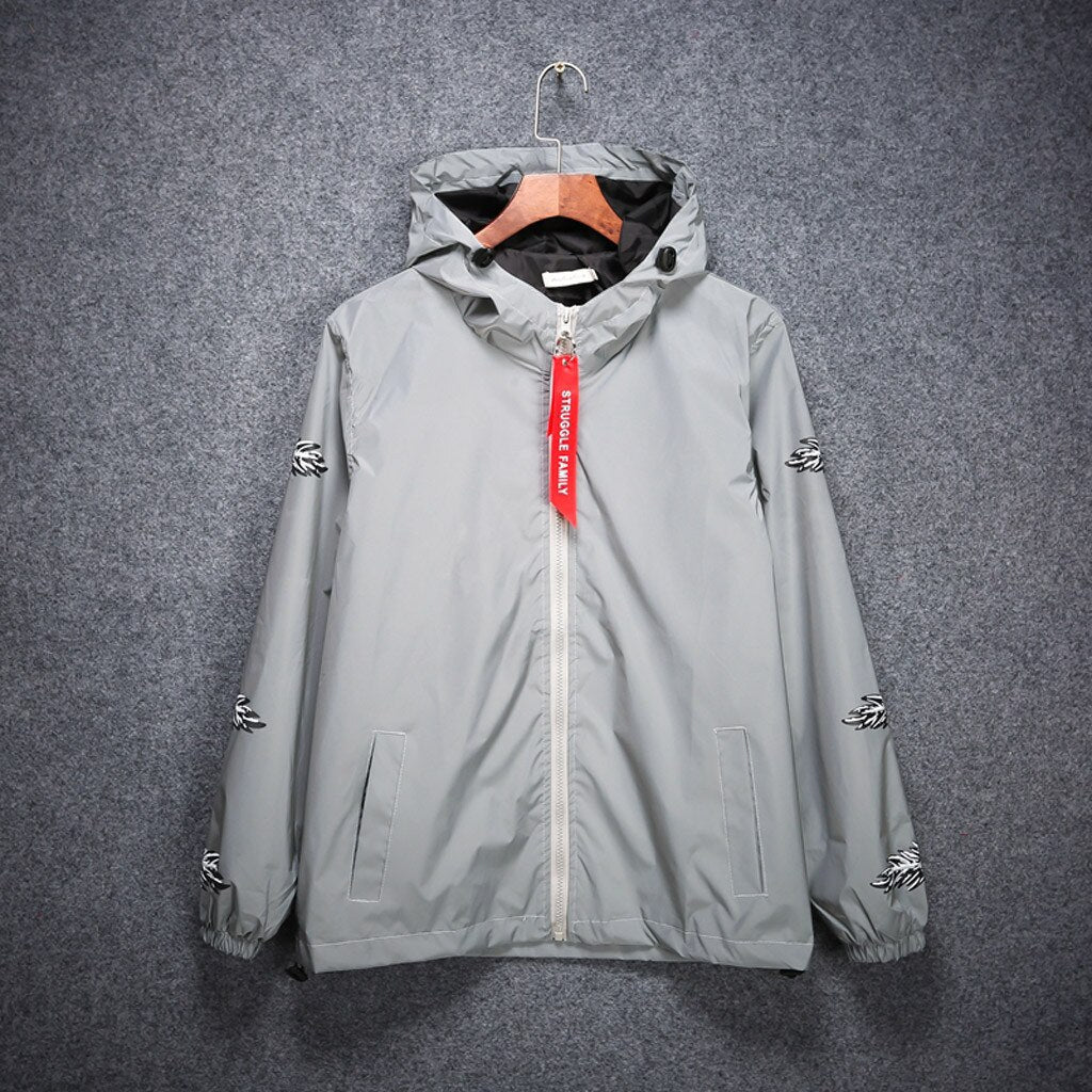 Wings printed thin reflective jacket