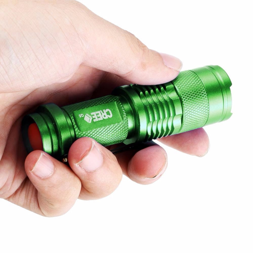 5 Colors Mini LED Flashlight CREE Q5 2000lm Waterproof LED Laterna 1 Modes Zoomable PortableTorch penlight AA 14500