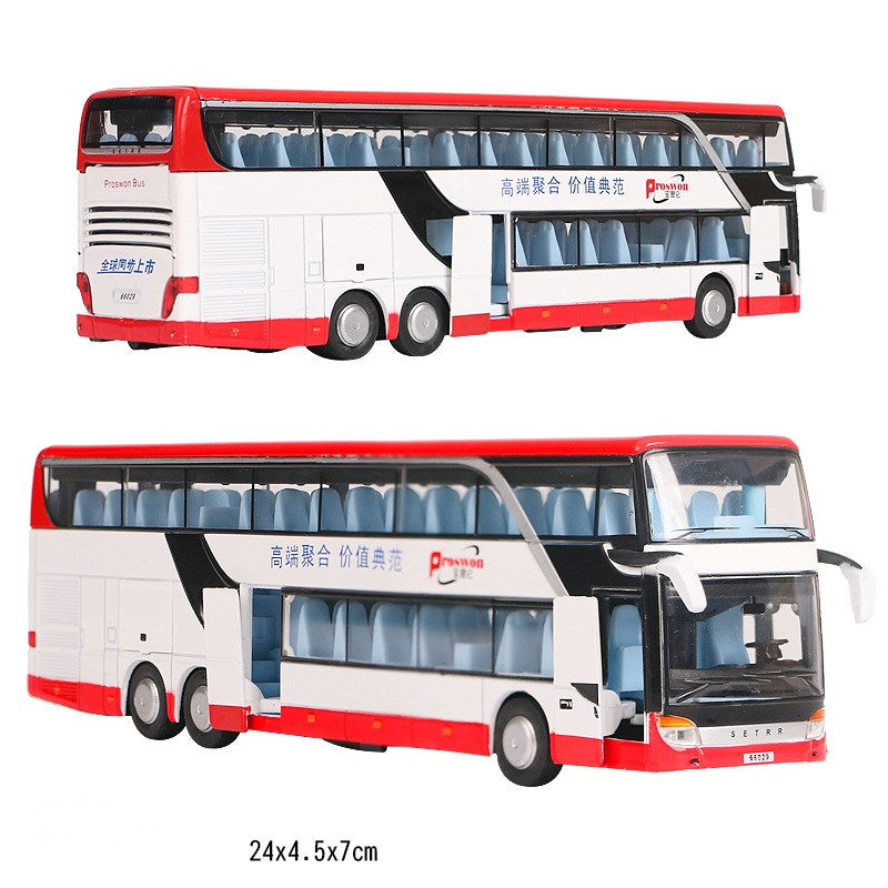 Toy Alloy Double Decker Bus Commercial Vehicle Bus
