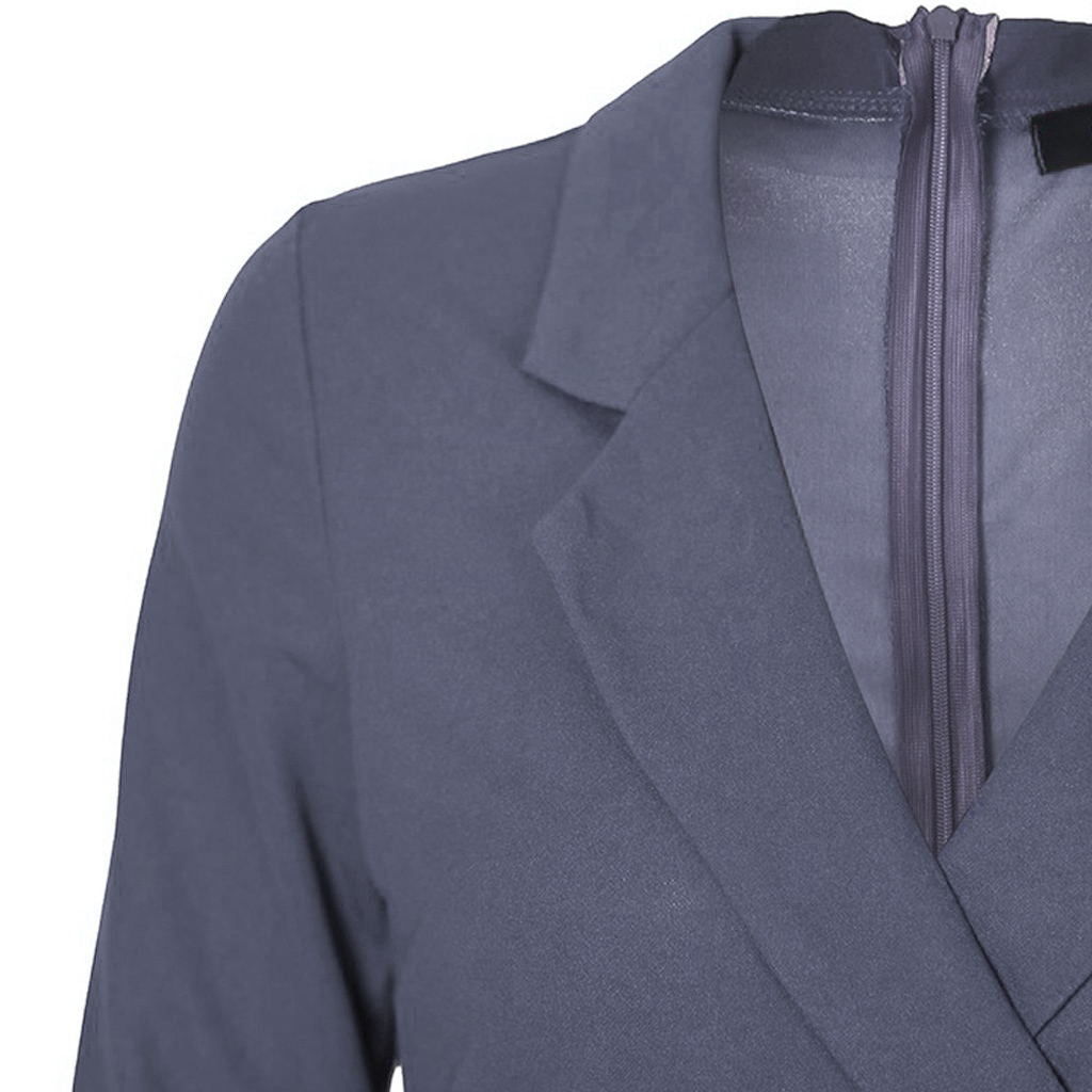 Women Long sleeve button hip dress