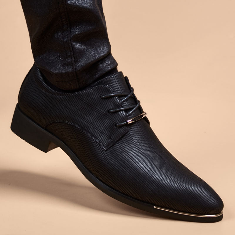 Business Formal Wear Small Leather Shoes Increase Leisure British Pointed Toe