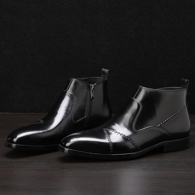 Men's unique high performance high-top leather shoes