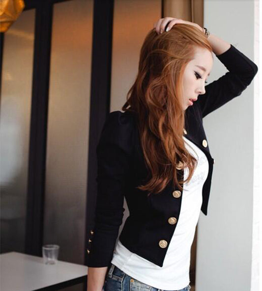 Double-breasted small blazer for women