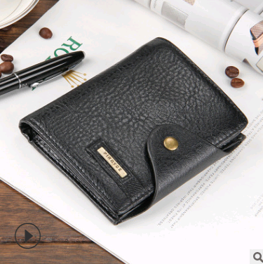 European and American casual men's wallet multi-function short wallet