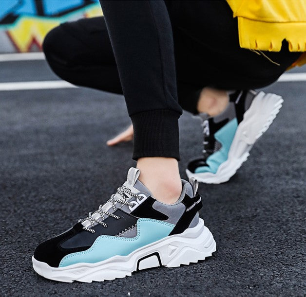 Winter men''s shoes Korean trend all kinds of sports casual shoes high school students running boys dad ins shoes