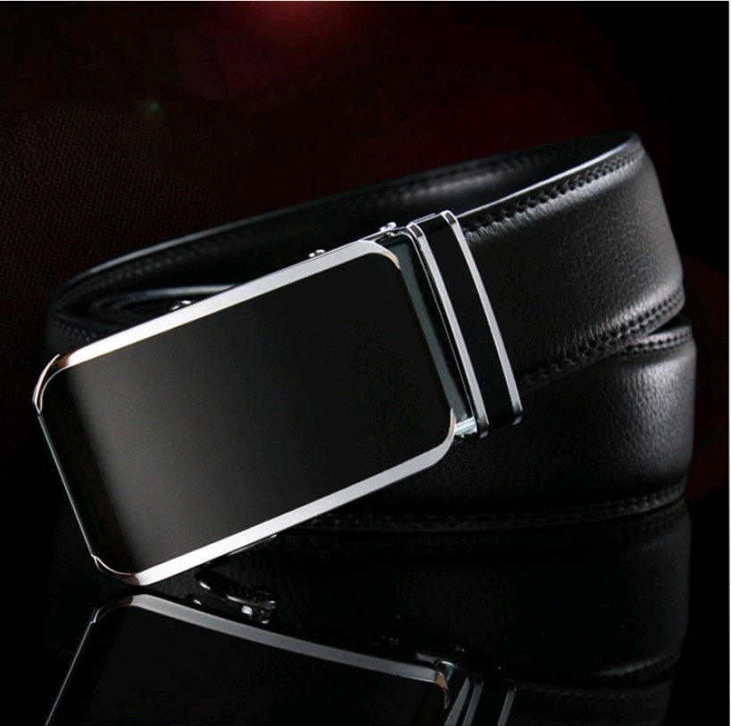 Men's belt leather automatic buckle leather belt