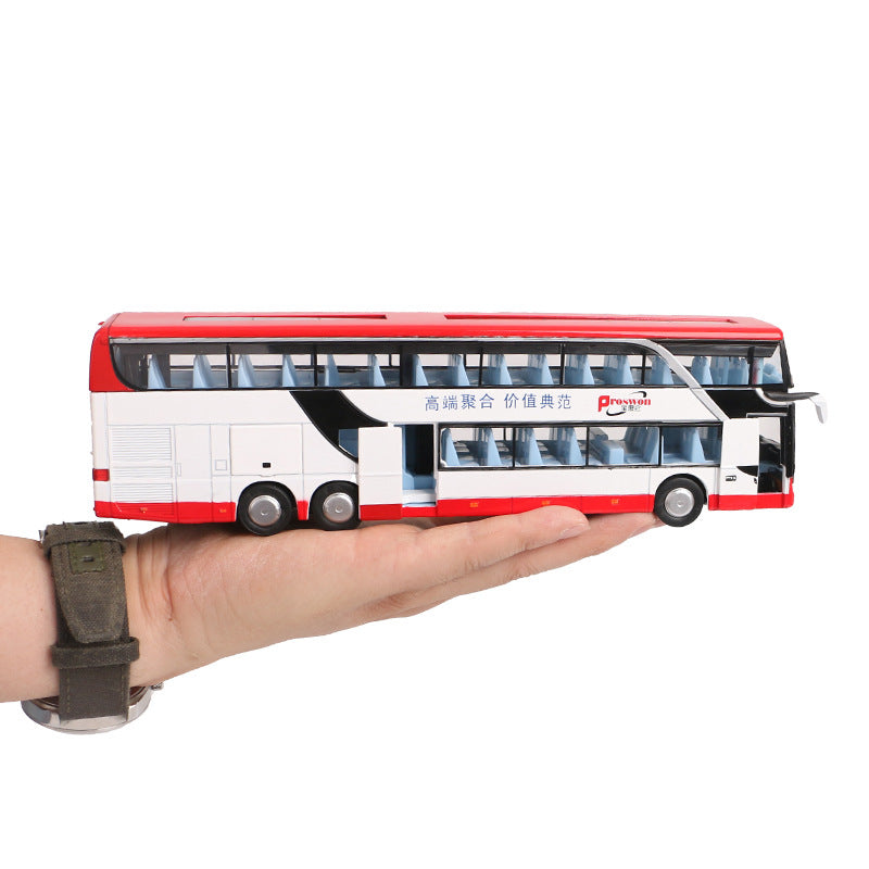Toy Alloy Double Decker Bus Commercial Vehicle Bus
