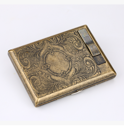 Vintage cigarette case lighter USB electronic coil rechargeable antique lighter