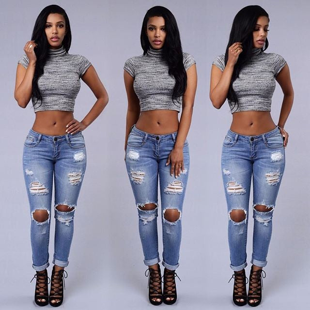 Skinny Ripped Jeans for women