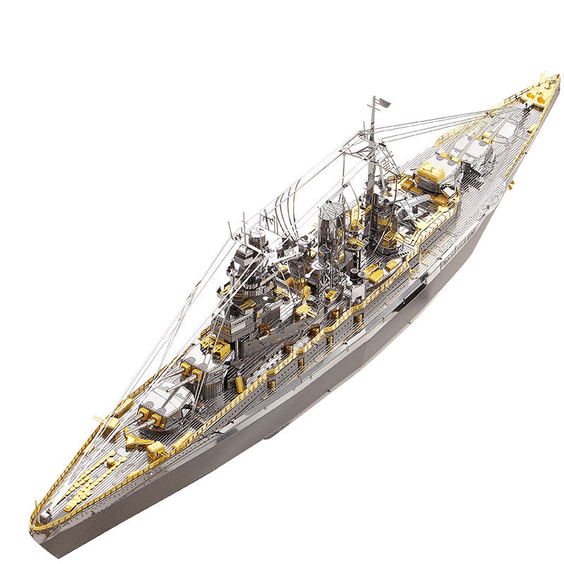 Three-dimensional Puzzle Metal Assembled Aircraft Carrier Model