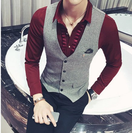 Slim overalls suit vest