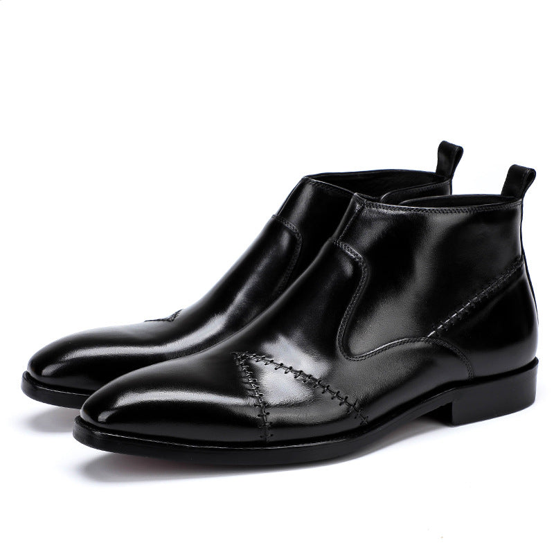 Men's unique high performance high-top leather shoes