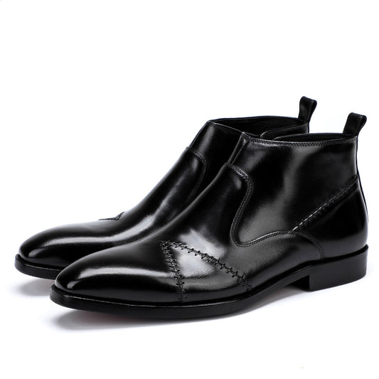Men's unique high performance high-top leather shoes