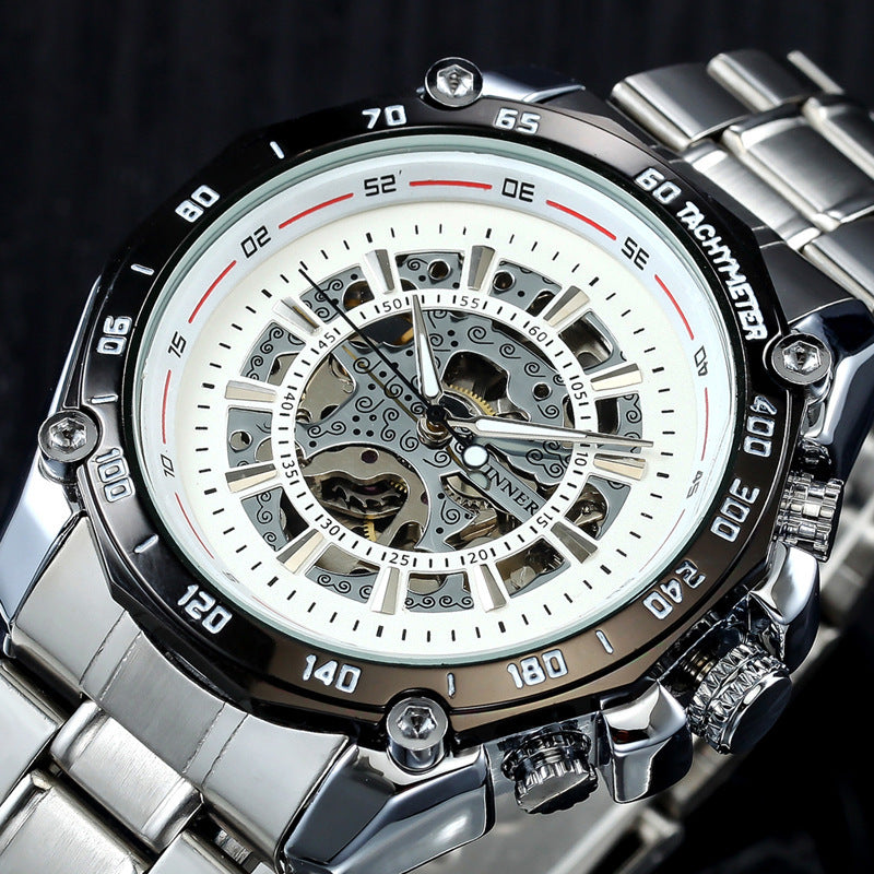Winner winner hollow automatic mechanical watch for men