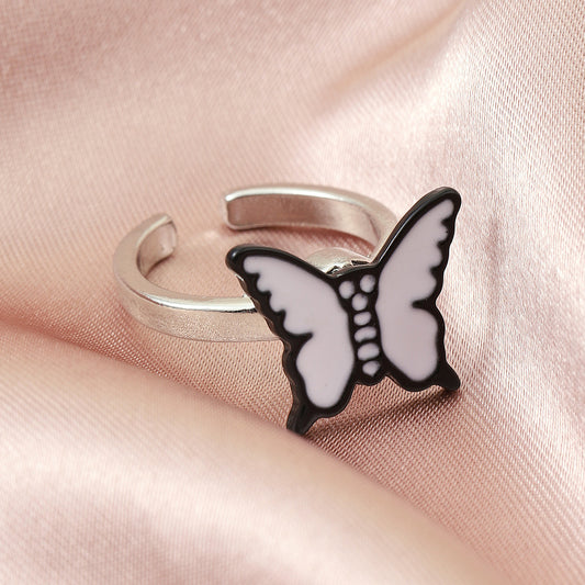 Fashion The Same Sweet Butterfly Revolving Ring For Women