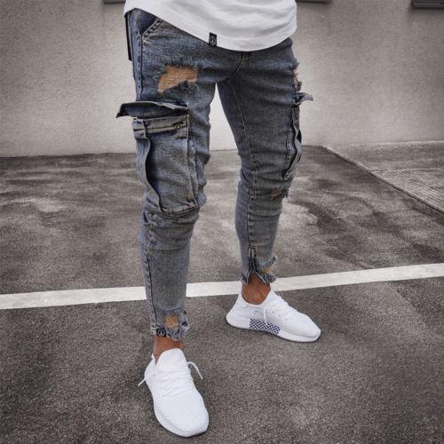 Cargo Denim Jeans For Men's