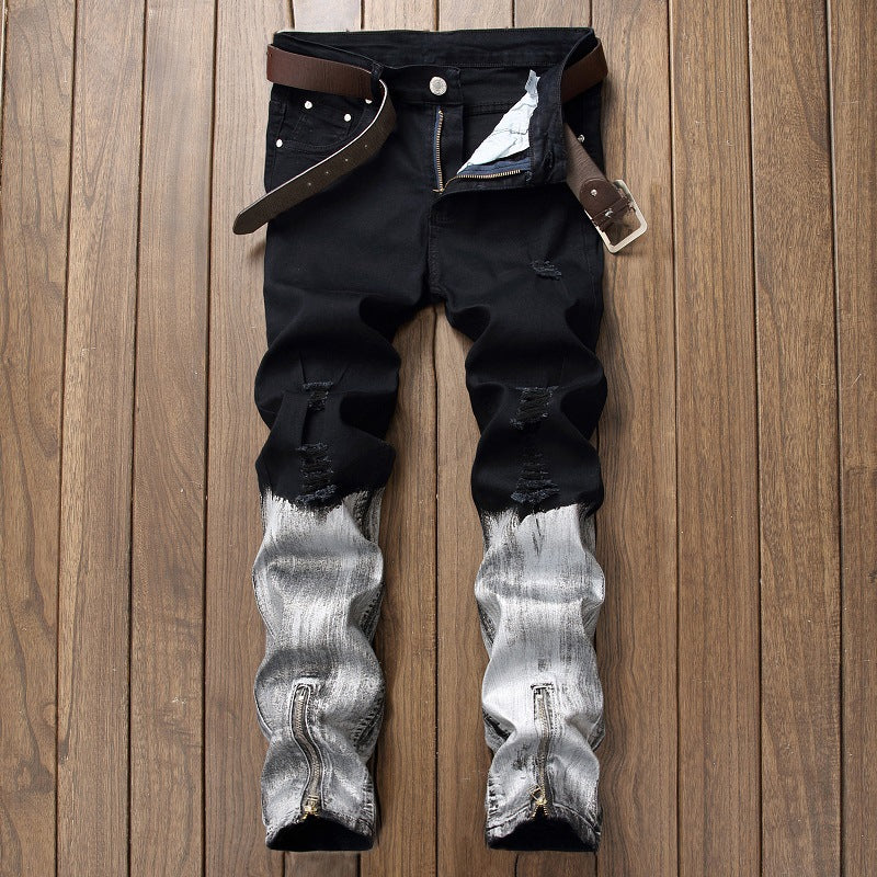 Men's biker jeans