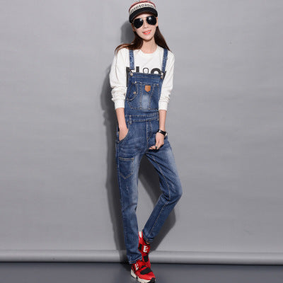 women Strap jeans one-piece bib