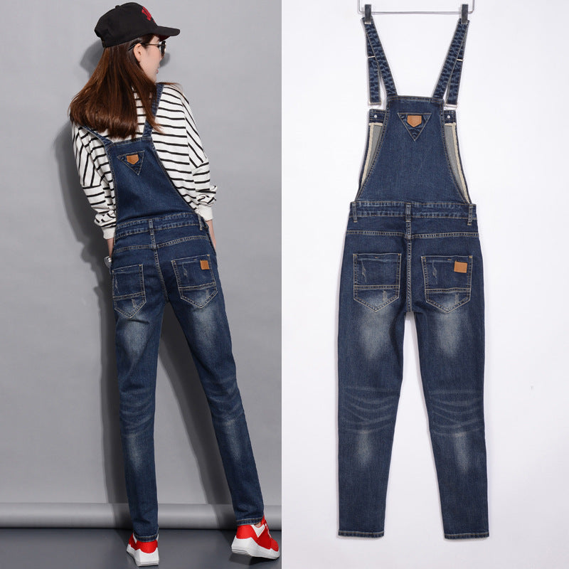 women Strap jeans one-piece bib