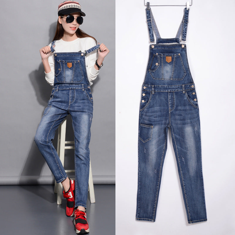 women Strap jeans one-piece bib