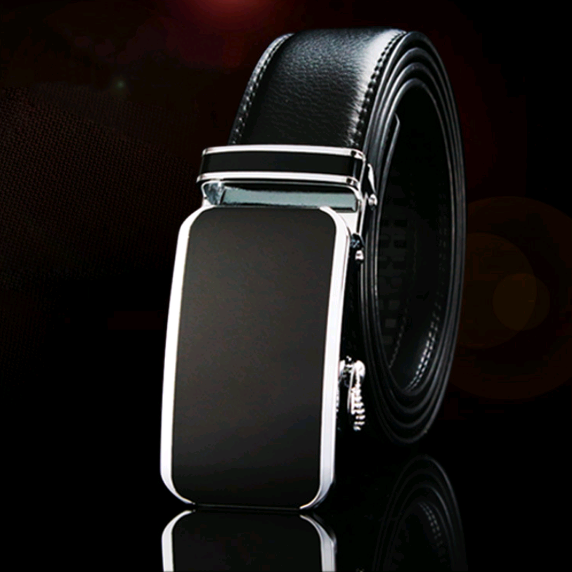 Men's belt leather automatic buckle leather belt