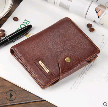 European and American casual men's wallet multi-function short wallet