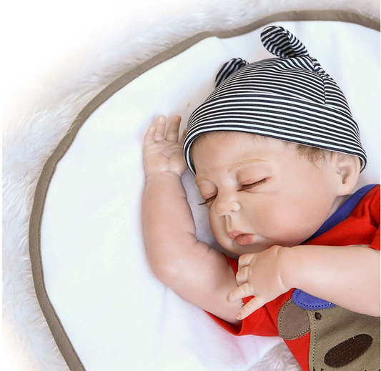 49CM Bebes Reborn Dolls Realistic Soft Full Body Silicone