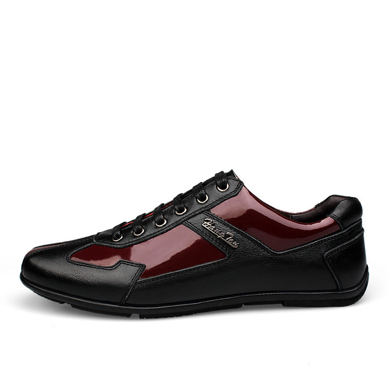 Men's first layer leather Korean shoes