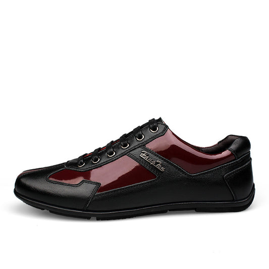 Men's first layer leather Korean shoes