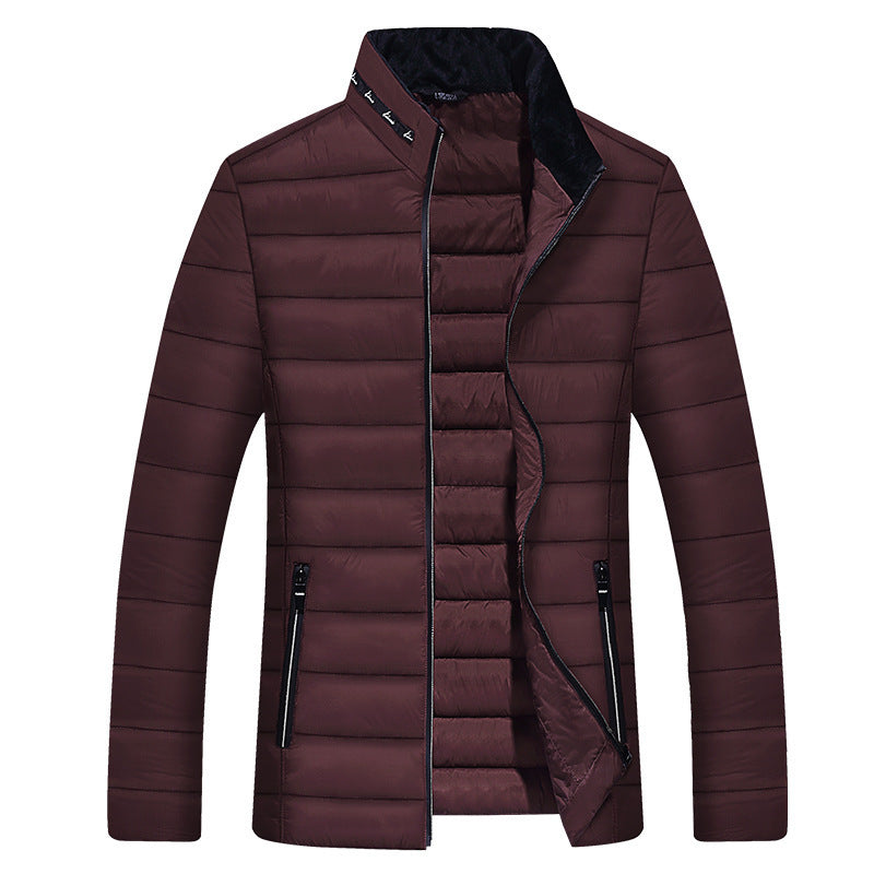 Pure color down padded jacket