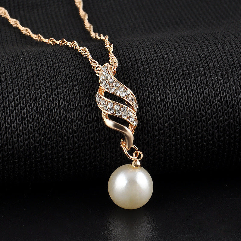 Women bridal beads, pearl necklace, European and American wedding jewelry, banquet dress, Earring Jewelry