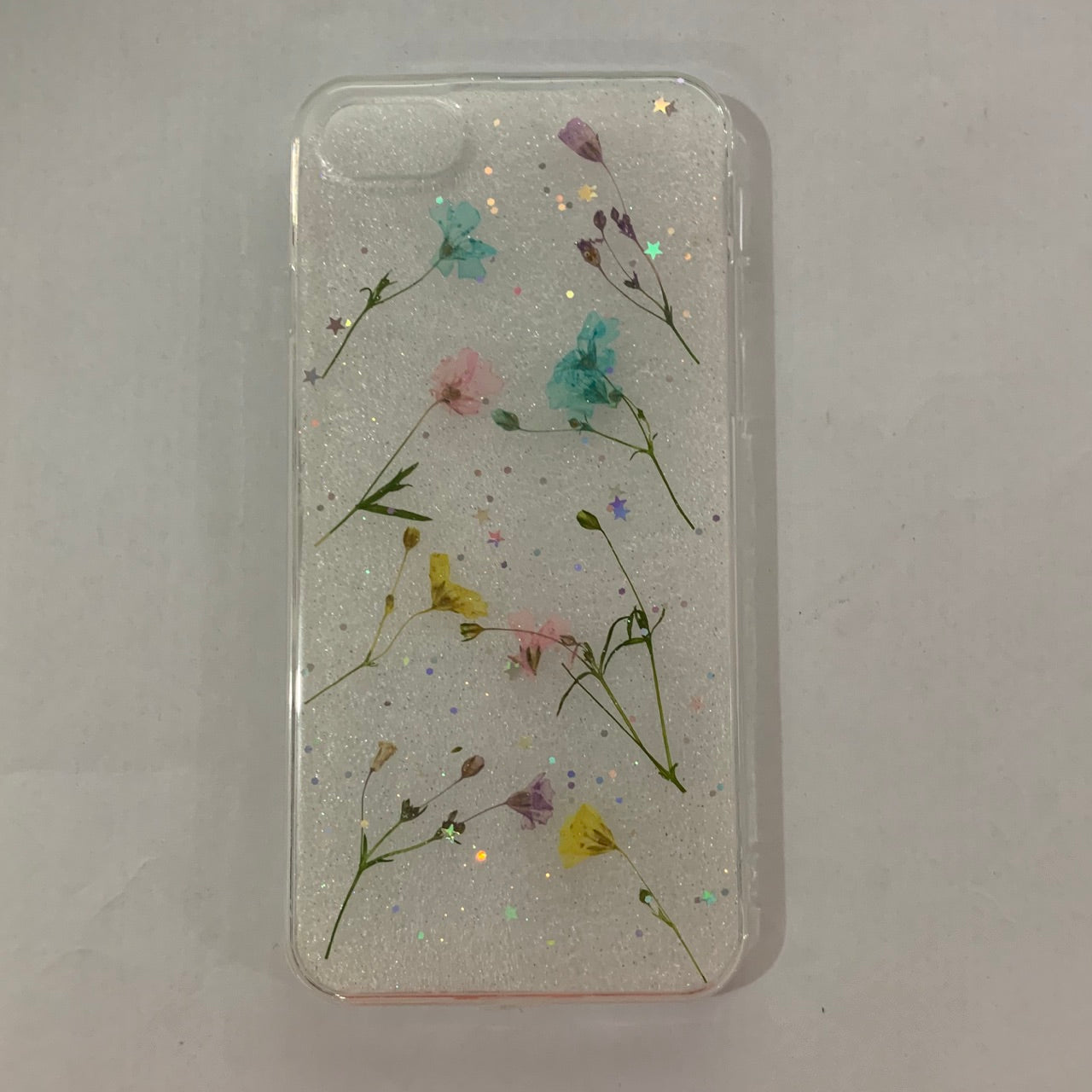Small floral real flower anti-drop transparent protective cover
