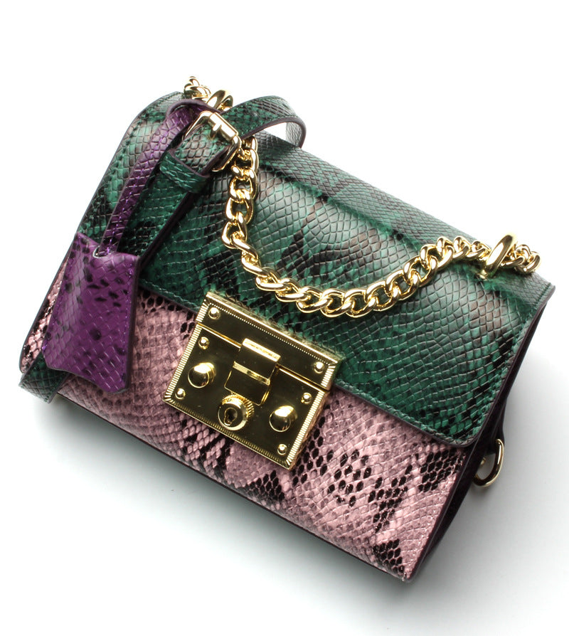 Leather chain bag