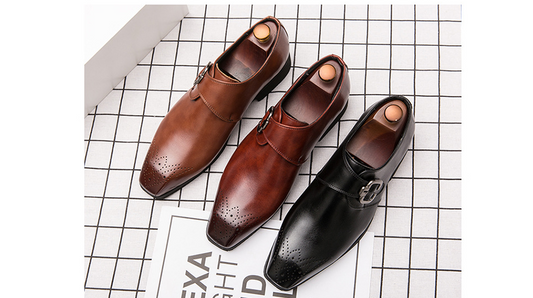 Square head side buckle overshoes for men