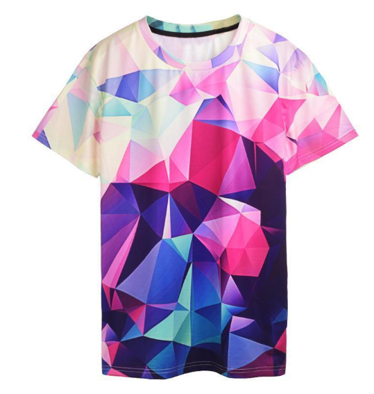 Color Blocks 3D Printed T-Shirt