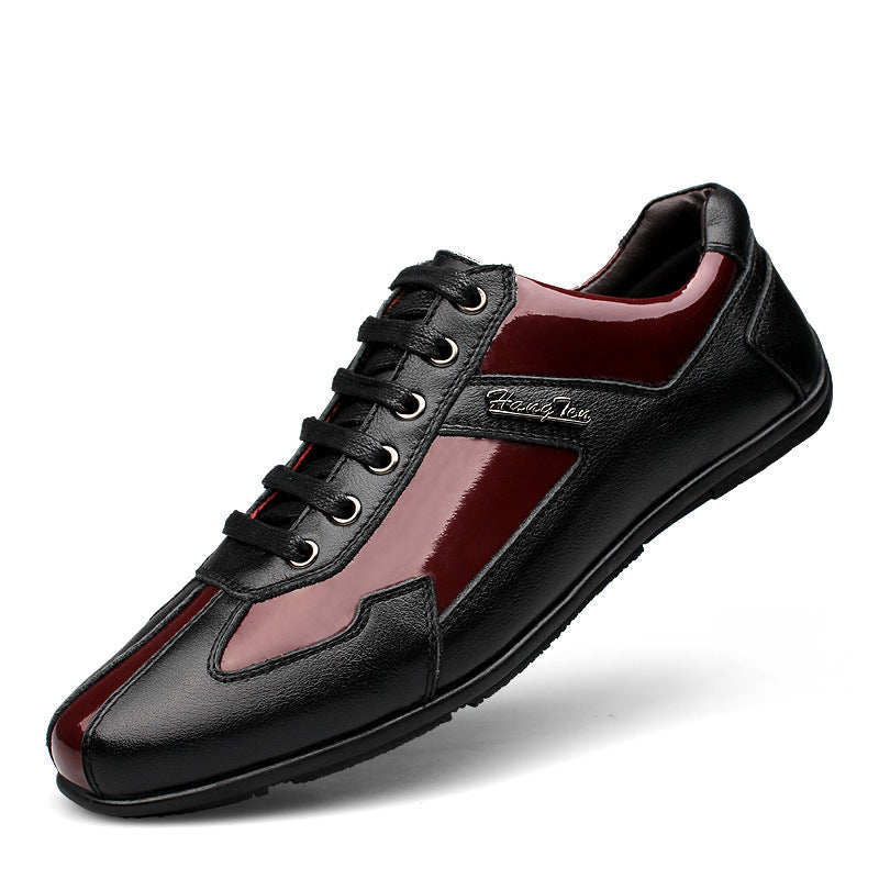 Men's first layer leather Korean shoes