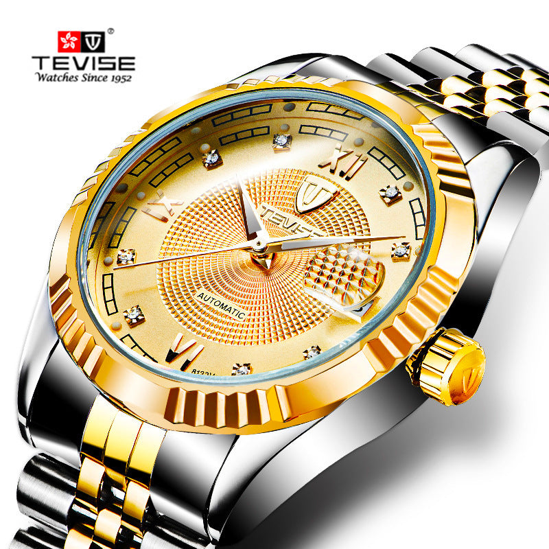 The explosion of TEVISE Teweisi Mens watch new waterproof fashion mens watch automatic mechanical watches