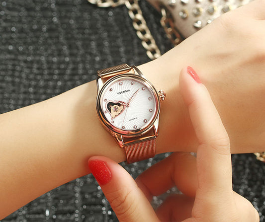 Full Automatic Business Waterproof Couple Watch For Women