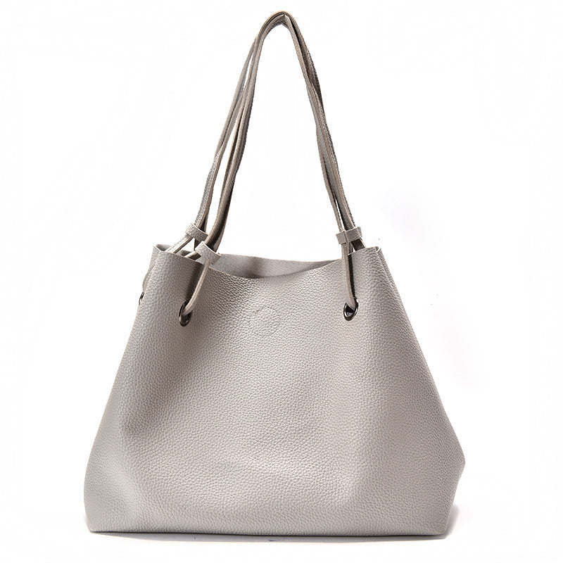 Picture two piece bag new spring and summer 2021 Korean fashion embossed single shoulder bag hand raisins mother bag bag