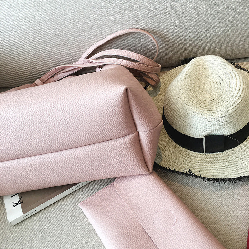 Picture two piece bag new spring and summer 2021 Korean fashion embossed single shoulder bag hand raisins mother bag bag