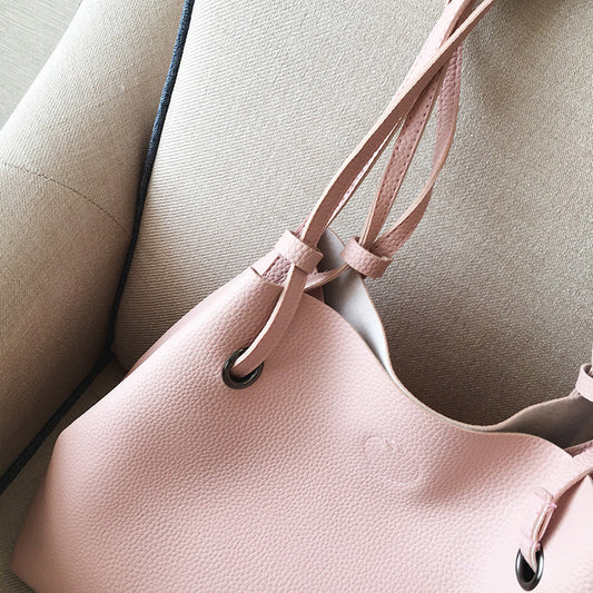 Picture two piece bag new spring and summer 2021 Korean fashion embossed single shoulder bag hand raisins mother bag bag