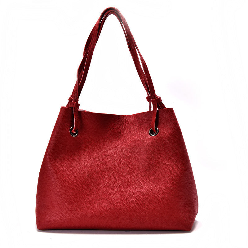 Picture two piece bag new spring and summer 2021 Korean fashion embossed single shoulder bag hand raisins mother bag bag