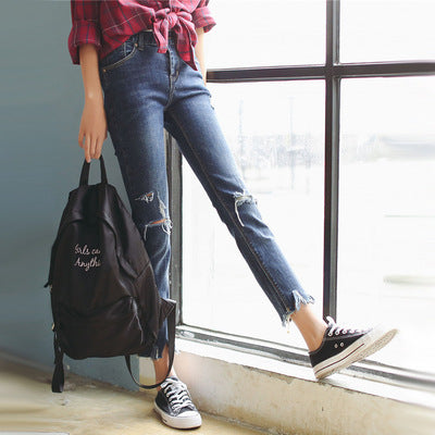 Slim-fit flared cropped pants for women