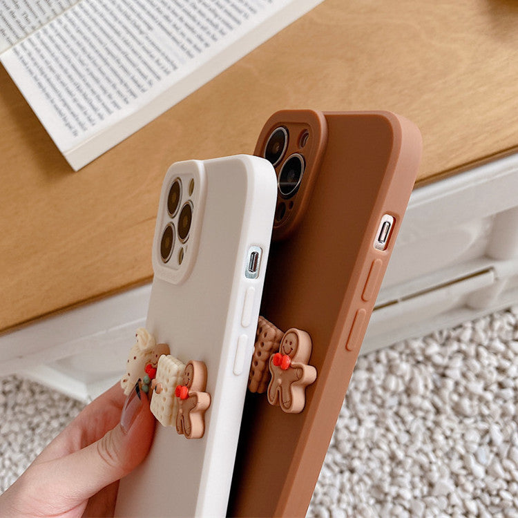 Three-dimensional Cute Biscuit Patch For Mobile Phone Case