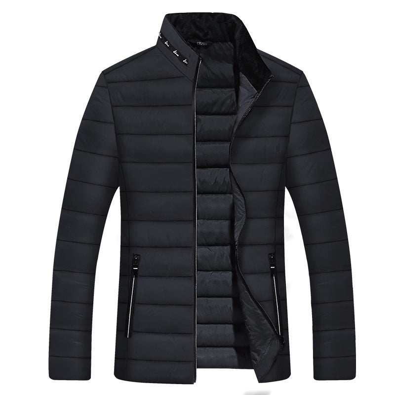 Pure color down padded jacket