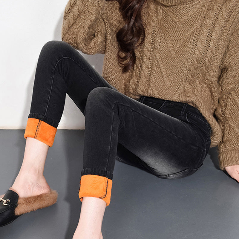 Plus Velvet Thick Skinny Feet Pencil Pants Trend