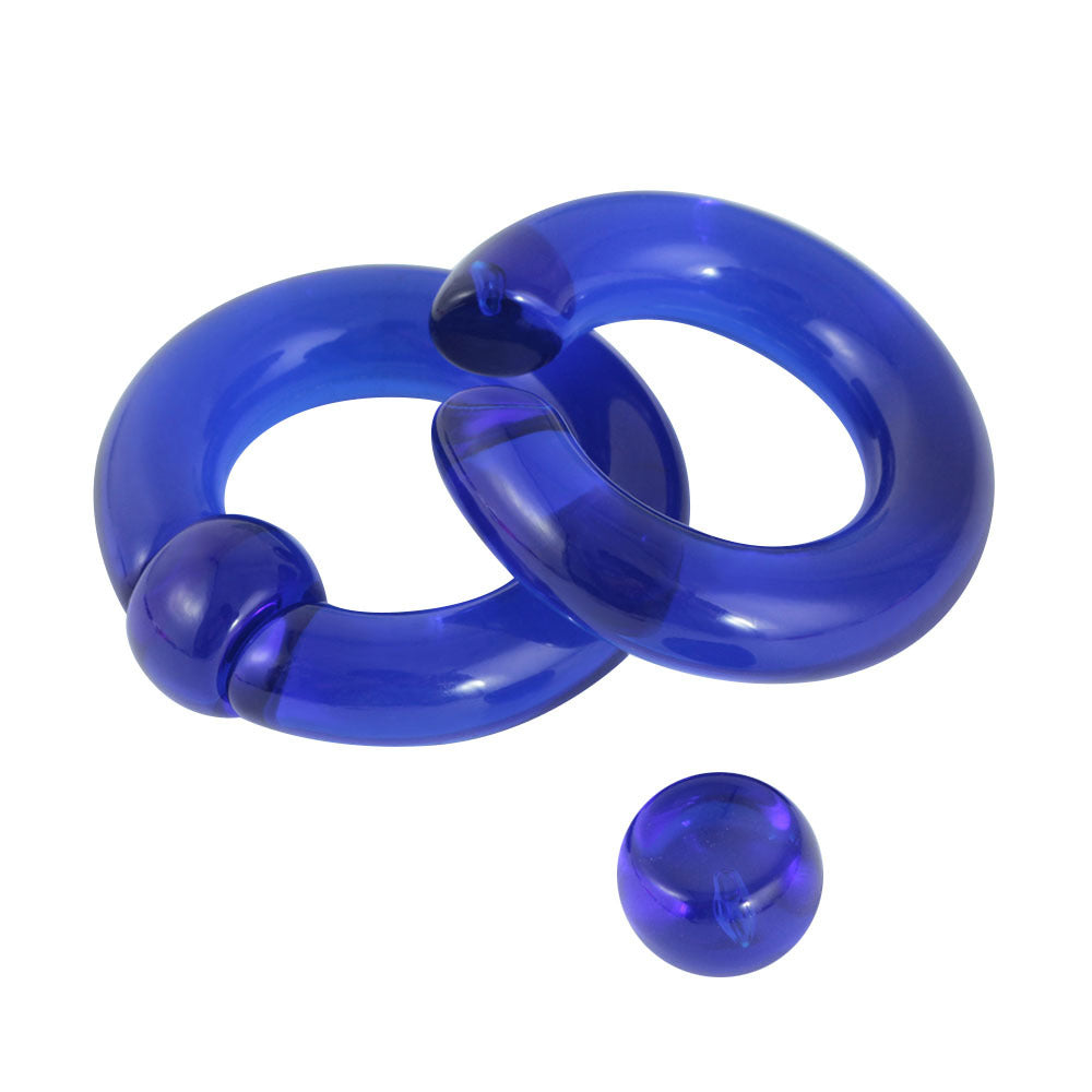 Puncture Nose Multicolor Acrylic Clip Ball Ring