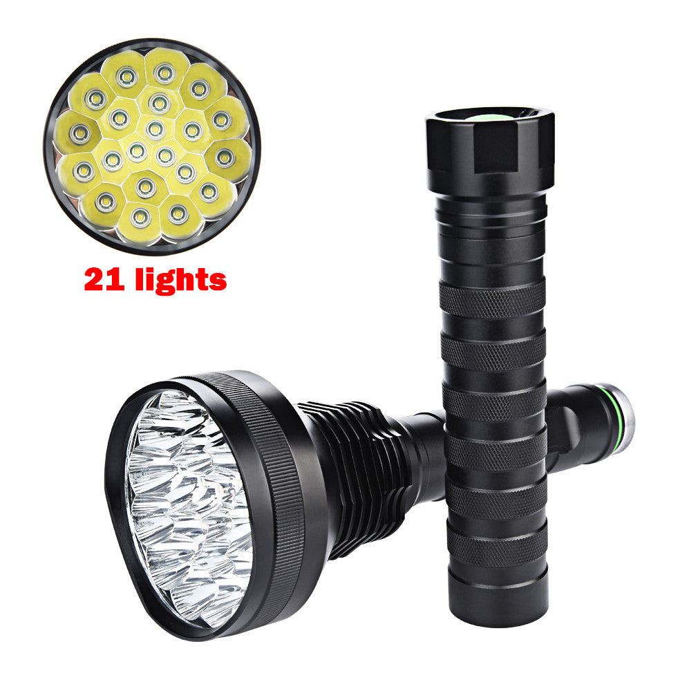 4000LM  XM-L LED 21x T6 Super Flashlight Torch Lamp Light 5Mode 26650 18650